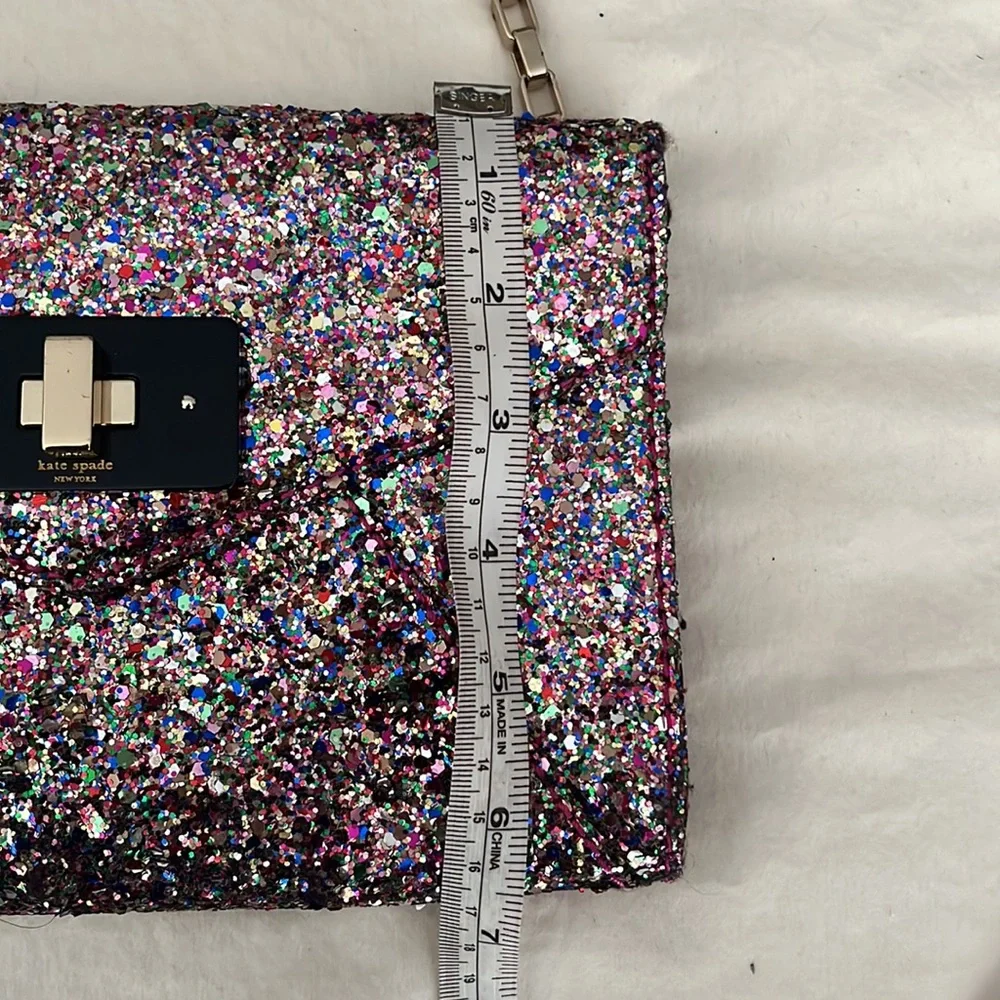 Kate Spade Sonia Moonlit Soirée Glitter Bag with Matching Wallet Dust Bag
